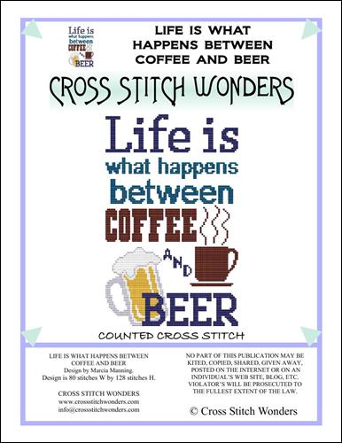 click here to view larger image of Life is what Happens Between Coffee and Beer  (chart)