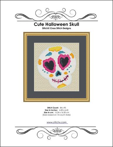click here to view larger image of Cute Halloween Skull (chart)