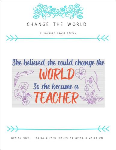 click here to view larger image of Change The World - Teacher (chart)