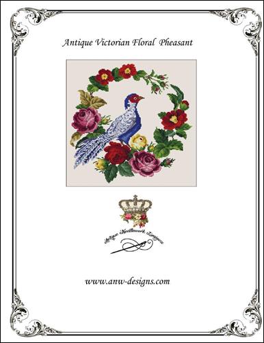 click here to view larger image of Antique Victorian Floral Pheasant (chart)