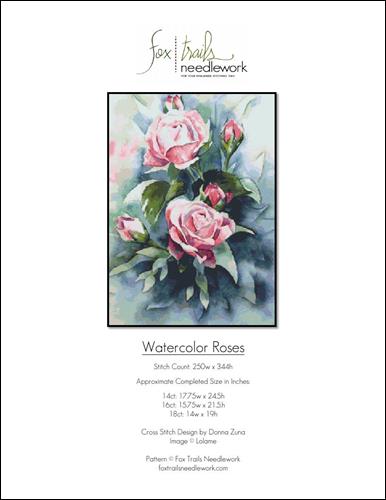 click here to view larger image of Watercolor Roses (chart)
