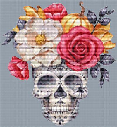 click here to view larger image of Floral Sugar Skull (chart)
