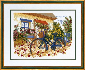 click here to view larger image of Blue Bike (counted cross stitch kit)