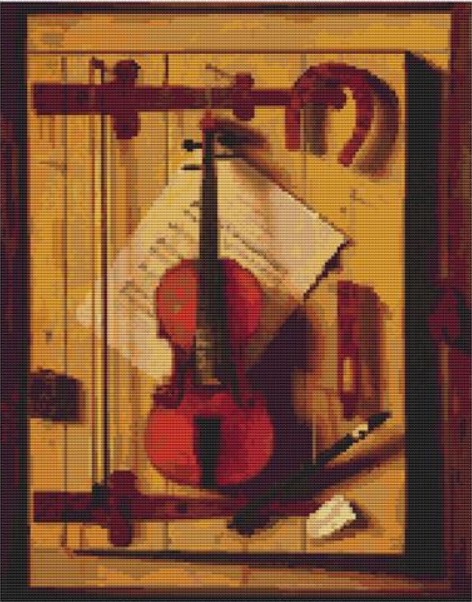 click here to view larger image of Still Life of Violin and Music (William Michael Hartnett) (chart)
