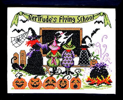 click here to view larger image of Gertrude's Flying School (counted cross stitch kit)