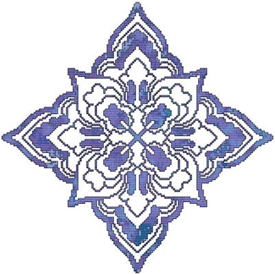 click here to view larger image of Blue Decorative Quilt Block 06 (chart)