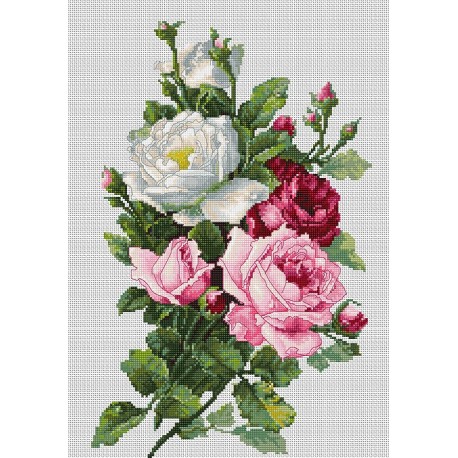 click here to view larger image of Bouquet of Roses (counted cross stitch kit)