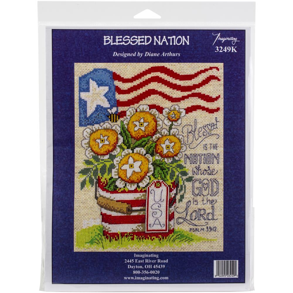 click here to view larger image of Blessed Nation - Kit (counted cross stitch kit)