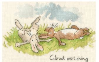 click here to view larger image of Cloud Watching (Anita Jerman) (counted cross stitch kit)