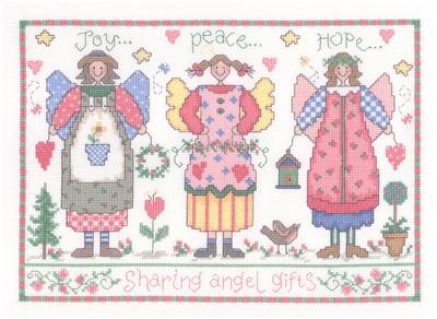 click here to view larger image of Angel Gifts - Gail Bussi (counted cross stitch kit)