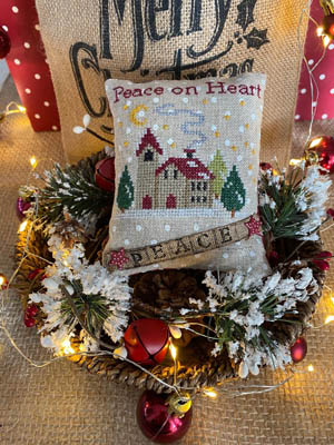 click here to view larger image of Peace On Heart Pillow (chart)