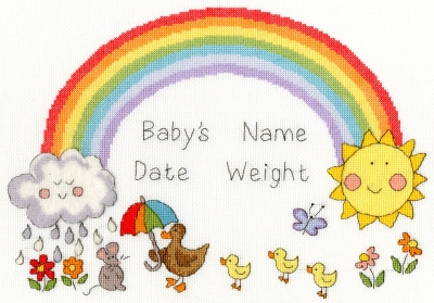 click here to view larger image of Rainbow Baby- Julia Rigby (counted cross stitch kit)