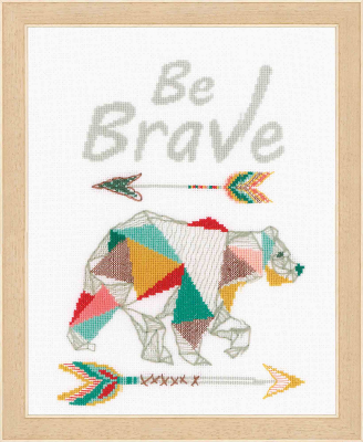 click here to view larger image of Be Brave (counted cross stitch kit)