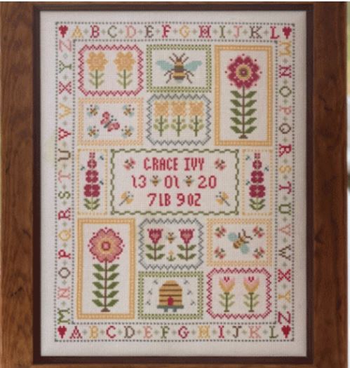 click here to view larger image of Bee Birth Sampler (chart) (chart)