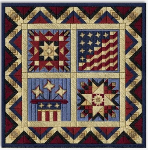 click here to view larger image of Celebrate America Barn Quilts (counted canvas chart)