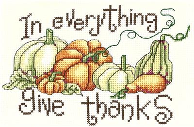 click here to view larger image of Give Thanks Kit (counted cross stitch kit)