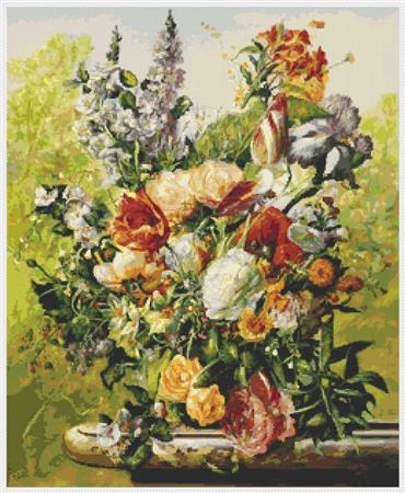 click here to view larger image of Bouquet of Flowers on a Ledge (Joseph Nigg) (chart)