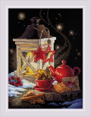 click here to view larger image of Winter Tea Time (counted cross stitch kit)