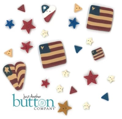 click here to view larger image of Patriotic Row Button Pack - JAB6767.G (button pack)