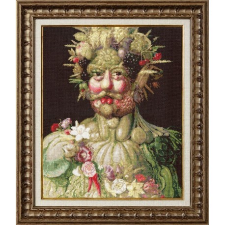 click here to view larger image of Portrait of Emperor Rudolf II in the Image of Vertumunus 1590 (counted cross stitch kit)