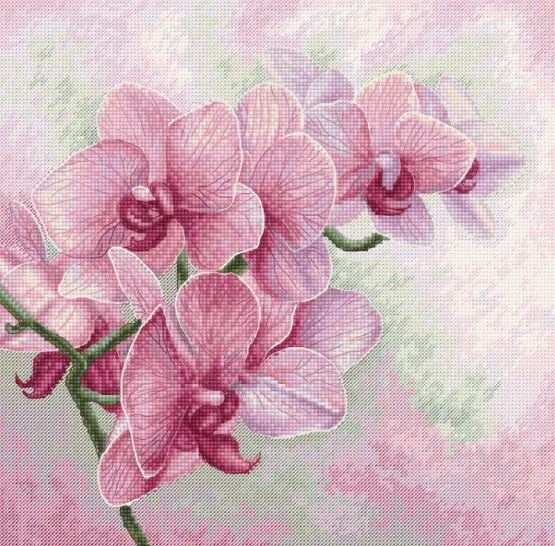 click here to view larger image of Graceful Orchids (counted cross stitch kit)