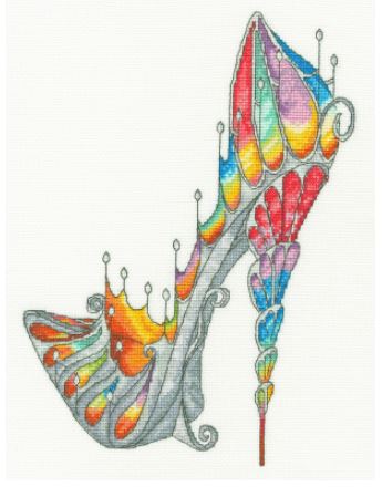 click here to view larger image of Stained Glass Slipper (counted cross stitch kit)