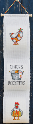 click here to view larger image of Chicks & Roosters (counted cross stitch kit)