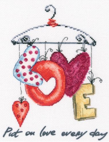 click here to view larger image of Put on Love Every Day (counted cross stitch kit)