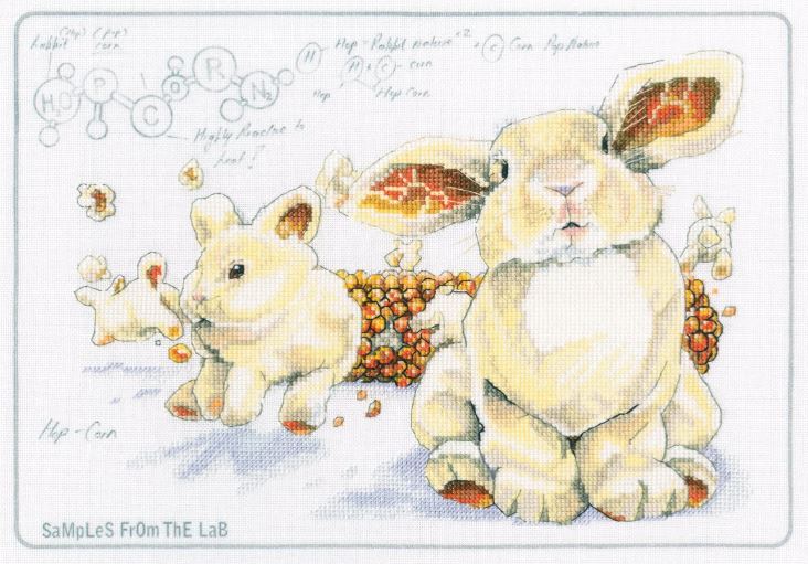 click here to view larger image of Hop-CORN (counted cross stitch kit)