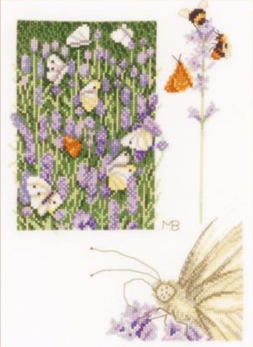 click here to view larger image of Lavender Field 14ct (counted cross stitch kit)