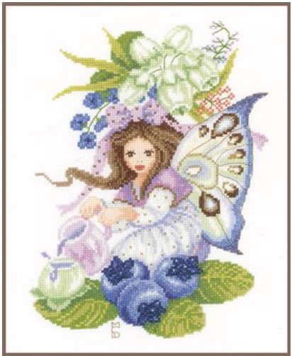 click here to view larger image of Blueberry Girl - 27ct (counted cross stitch kit)