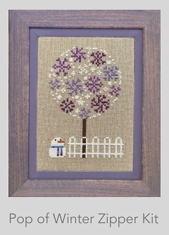 click here to view larger image of Pop of Winter Zipper Kit (counted cross stitch kit)