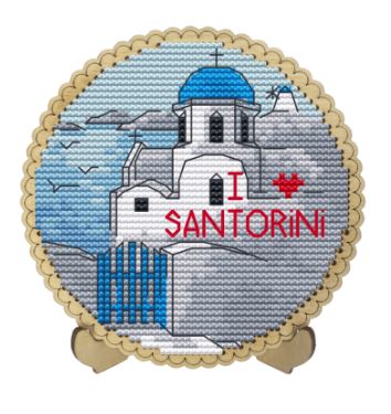 click here to view larger image of I Love Santorini (counted cross stitch kit)
