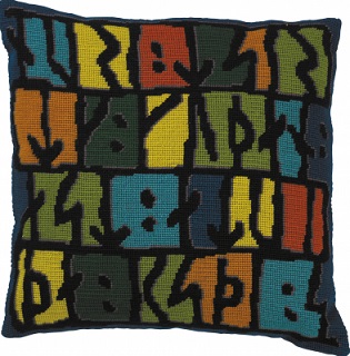 click here to view larger image of Runes Design Cushion (counted cross stitch kit)