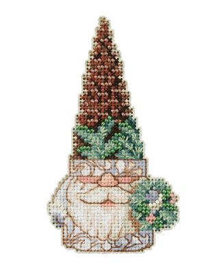 click here to view larger image of Pinecone Gnome 2023 (counted cross stitch kit)