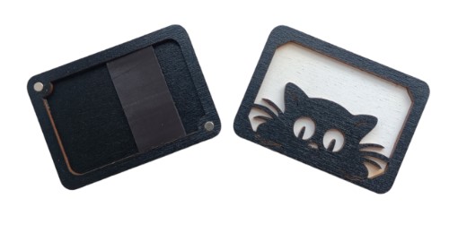 click here to view larger image of Wooden Needle Case - Cat (accessory)