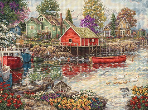 click here to view larger image of Quiet Cove (counted cross stitch kit)