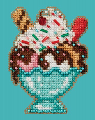 click here to view larger image of Ice Cream Sundae (2024) (counted cross stitch kit)