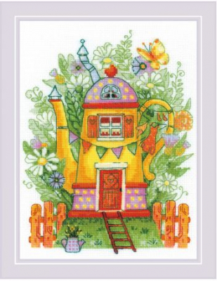 click here to view larger image of Tea House (counted cross stitch kit)