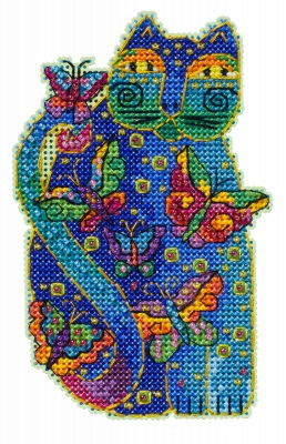 click here to view larger image of Flutterbye Cat (2024) (counted cross stitch kit)