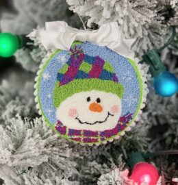 click here to view larger image of Patches Snowman  (Punchneedle)