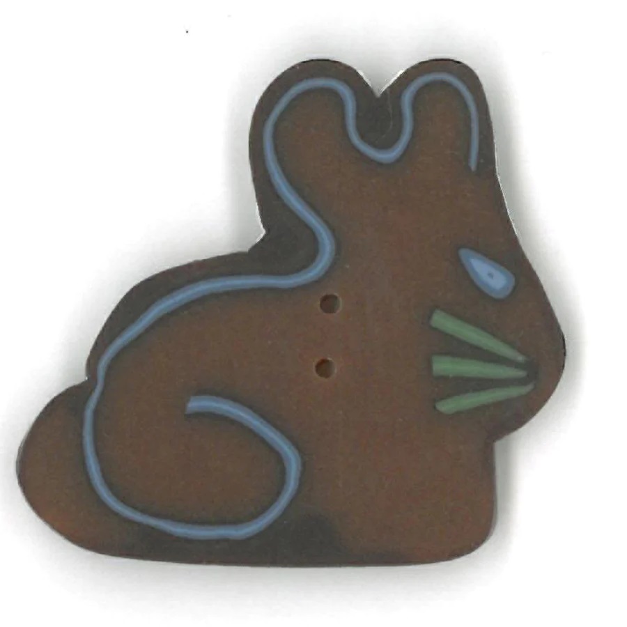 click here to view larger image of Button - Chocolate Bunny (buttons)