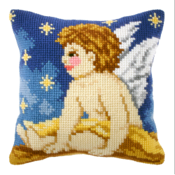 click here to view larger image of Cushion Kit/Angel - SA9080 (needlepoint kit)