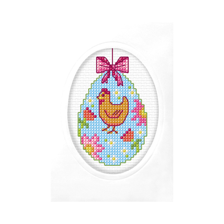 click here to view larger image of Card - Easter Egg/Chick (counted cross stitch kit)