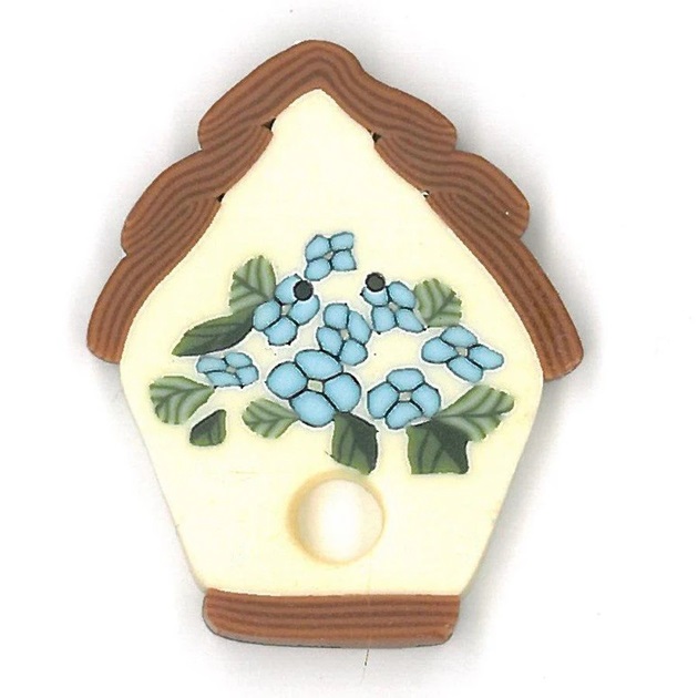 click here to view larger image of Floral Birdhouse (buttons)