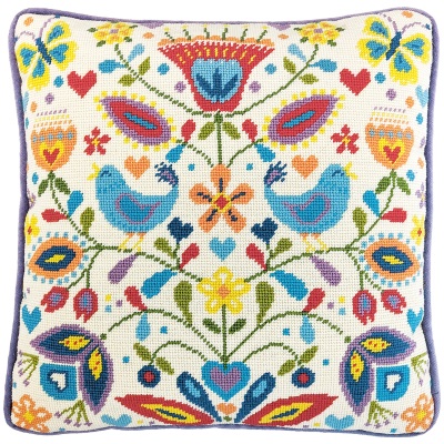 click here to view larger image of Summer Melody Tapestry Cushion (needlepoint kit)