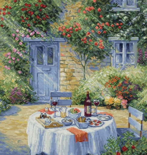 click here to view larger image of Romantic Garden (counted cross stitch kit)