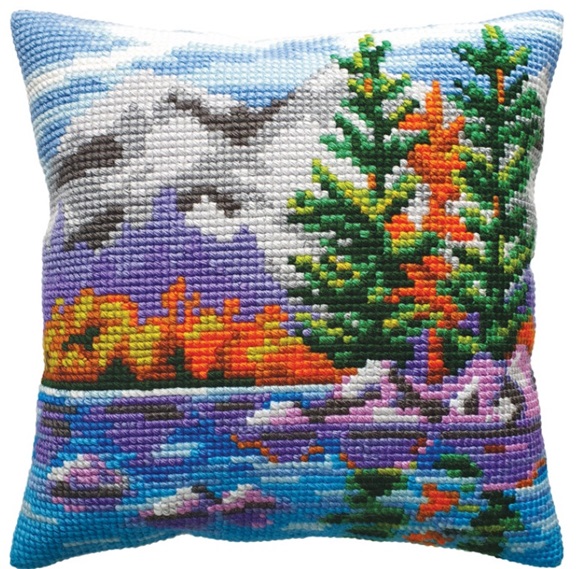 click here to view larger image of Autumn Landscape  Cushion (counted canvas kit)