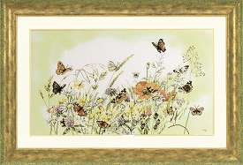 click here to view larger image of Butterflies and Flowers (counted cross stitch kit)