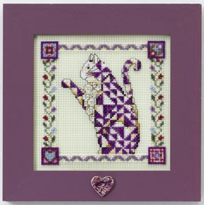 click here to view larger image of Petunia - Quilted Cats by Jim Shore (2008) (counted cross stitch kit)